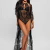 Semi-Sheer Lace Kimono