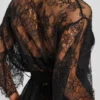 Semi-Sheer Lace Kimono