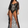 Semi-Sheer Lace Kimono