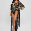 Semi-Sheer Lace Kimono