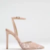 Sequin Ankle Strap Pump