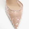 Sequin Ankle Strap Pump