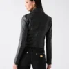 Shayna Drape Leather Jacket
