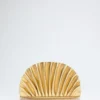 Shelly Metallic Leather Clutch