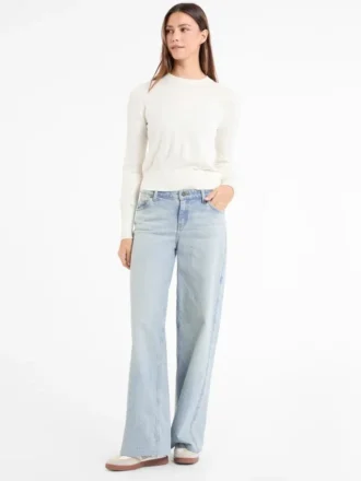 Silk and Wool-Blend Crew Logo Sweater