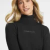 Silk and Wool-Blend Turtleneck Logo Sweater