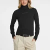 Silk and Wool-Blend Turtleneck Logo Sweater