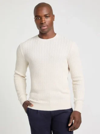 Silk-Blend Chevron Sweater