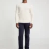 Silk-Blend Chevron Sweater