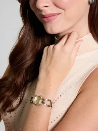 Silver and Gold-Tone Analog Watch