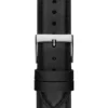 Silver-Tone Analog Leather Watch