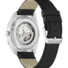 Silver-Tone Analog Leather Watch