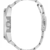 Silver-Tone and Black Multifunction Watch