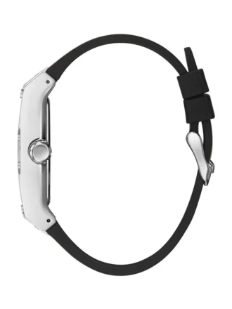 Silver-Tone and Black Multifunction Watch