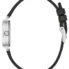 Silver-Tone and Black Oval Analog Watch