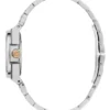 Silver-Tone and Blue Analog Watch