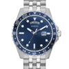 Silver Tone and Blue Sport Watch