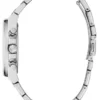 Silver-Tone and Denim Multifunction Watch