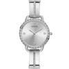 Silver-Tone Crystal Analog Watch
