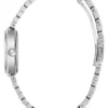 Silver-Tone Green Analog Watch