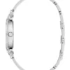 Silver-Tone Rhinestone Analog Watch