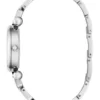 Silver-Tone Rhinestone Analog Watch