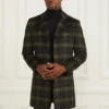 Single Breasted Plaid Coat