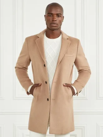 Single Breasted Wool-Blend Coat