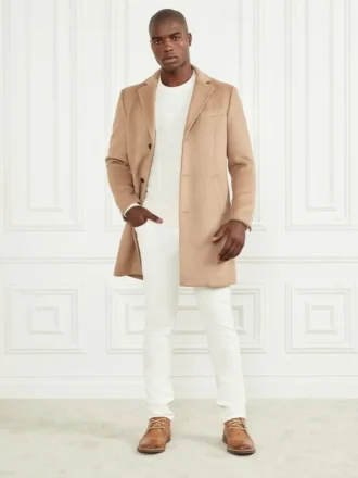 Single Breasted Wool-Blend Coat
