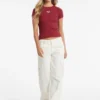 Slim Embroidered Logo Tee