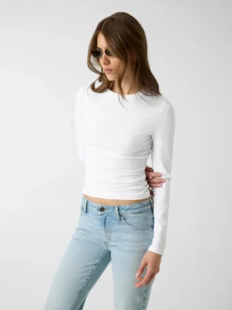 Slim Embroidered Long-Sleeve Tee