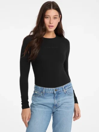 Slim Embroidered Long-Sleeve Tee
