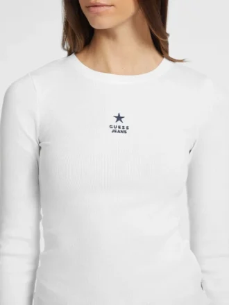 Slim Rib-Knit Star Tee