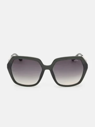 Square-Geometric Plastic Sunglasses
