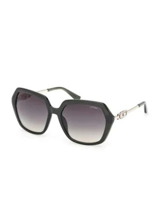 Square-Geometric Plastic Sunglasses
