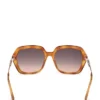 Square-Geometric Plastic Sunglasses
