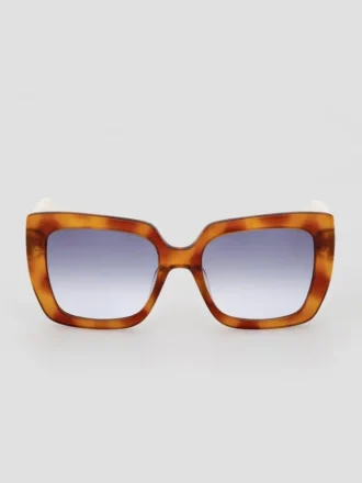 Square Logo Print Plastic Sunglasses