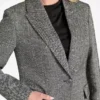 Stefania Sequin Herringbone Coat