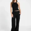 Straight Wide-Leg Pants