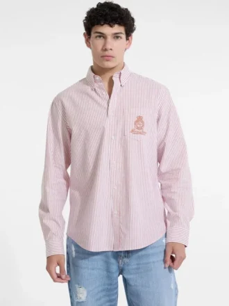 Striped Long-Sleeve Pocket Shirt