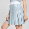 Striped Pleated Sweater Skirt