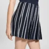 Striped Pleated Sweater Skirt
