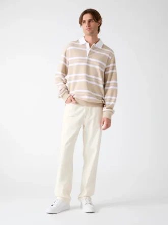 Striped Polo Sweater