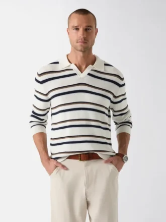Striped Viscose-Blend Sweater
