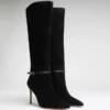 Suede Knee-High Stiletto Boot