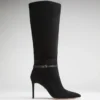 Suede Knee-High Stiletto Boot
