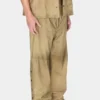 Suede Snap-Button Relaxed Pant