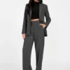 Tailored Stretch Straight-Leg Pants