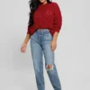Tawnya Sequin Open-Knit Sweater