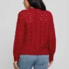 Tawnya Sequin Open-Knit Sweater